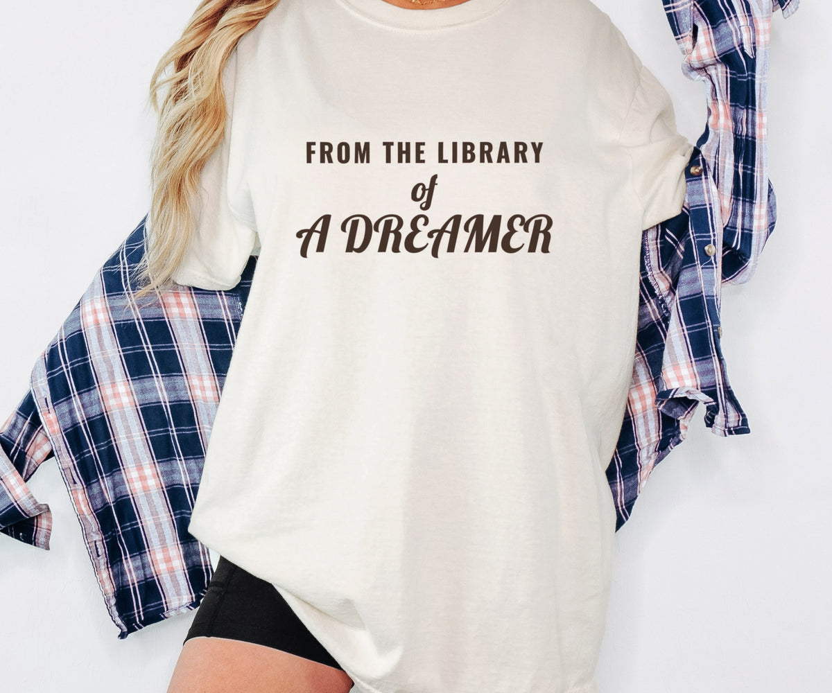 Cottagecore Book Lover Shirt - From the Library of a Dreamer Tee - photo 3