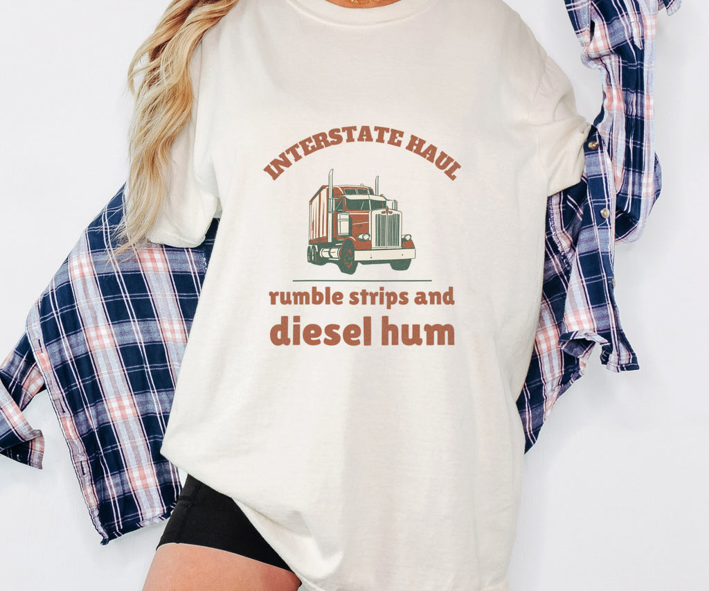 Truck Driver Shirt - Interstate Haul Rumble Strips and Diesel Hum - photo 3