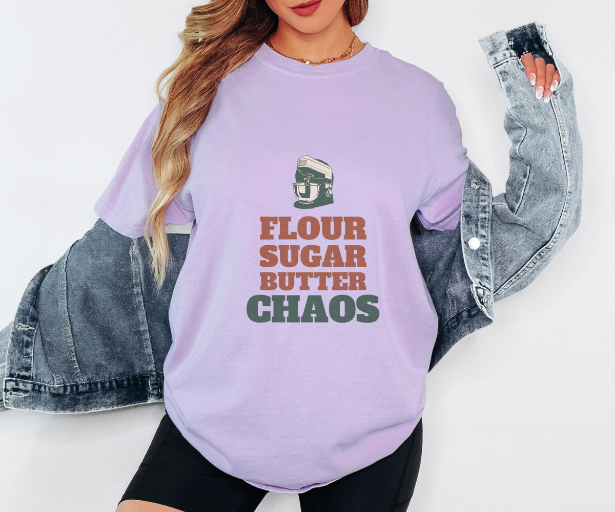 Holiday Baker Christmas Shirt - Flour Sugar Butter Chaos Tee - photo 1