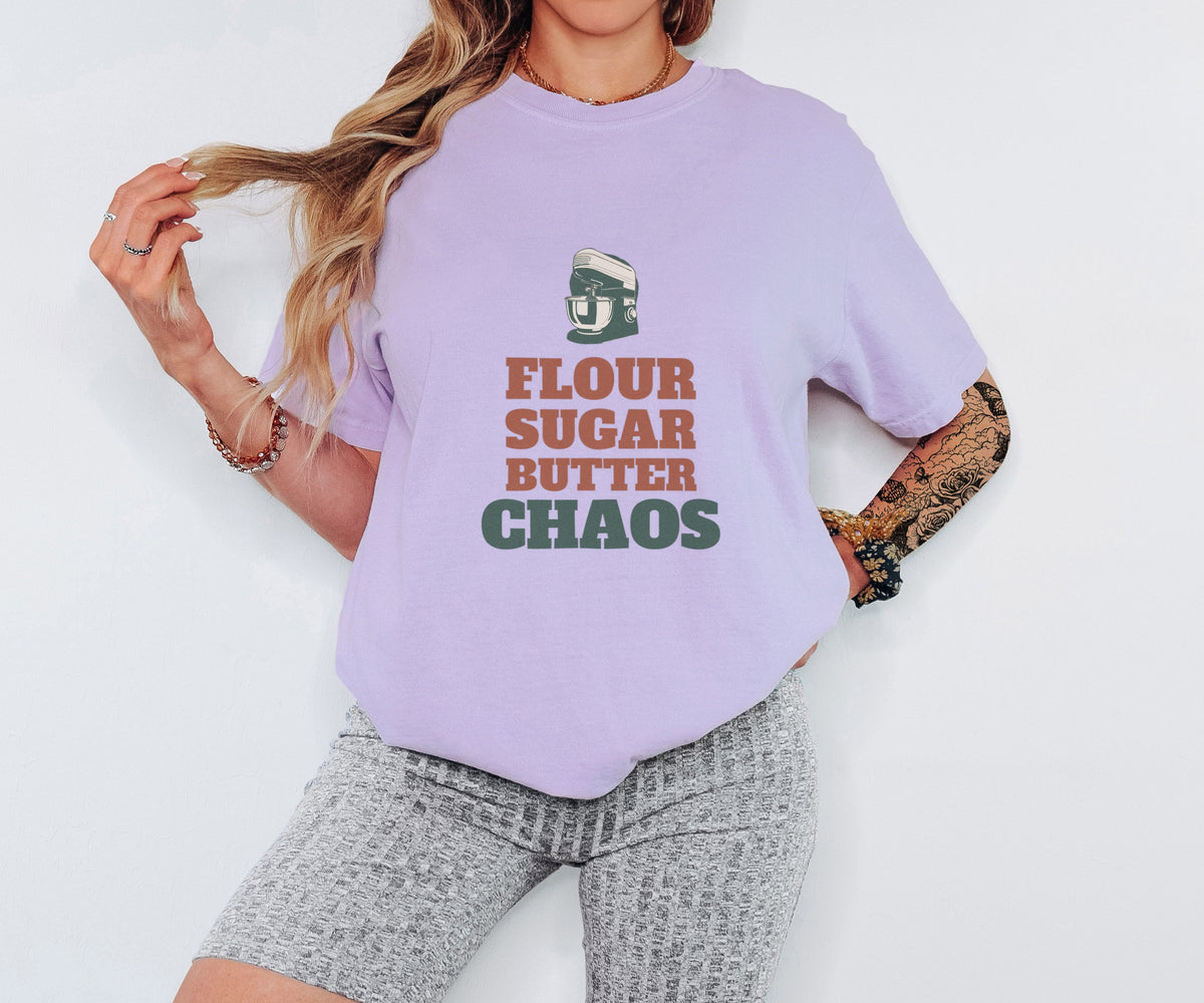Holiday Baker Christmas Shirt - Flour Sugar Butter Chaos Tee - photo 3
