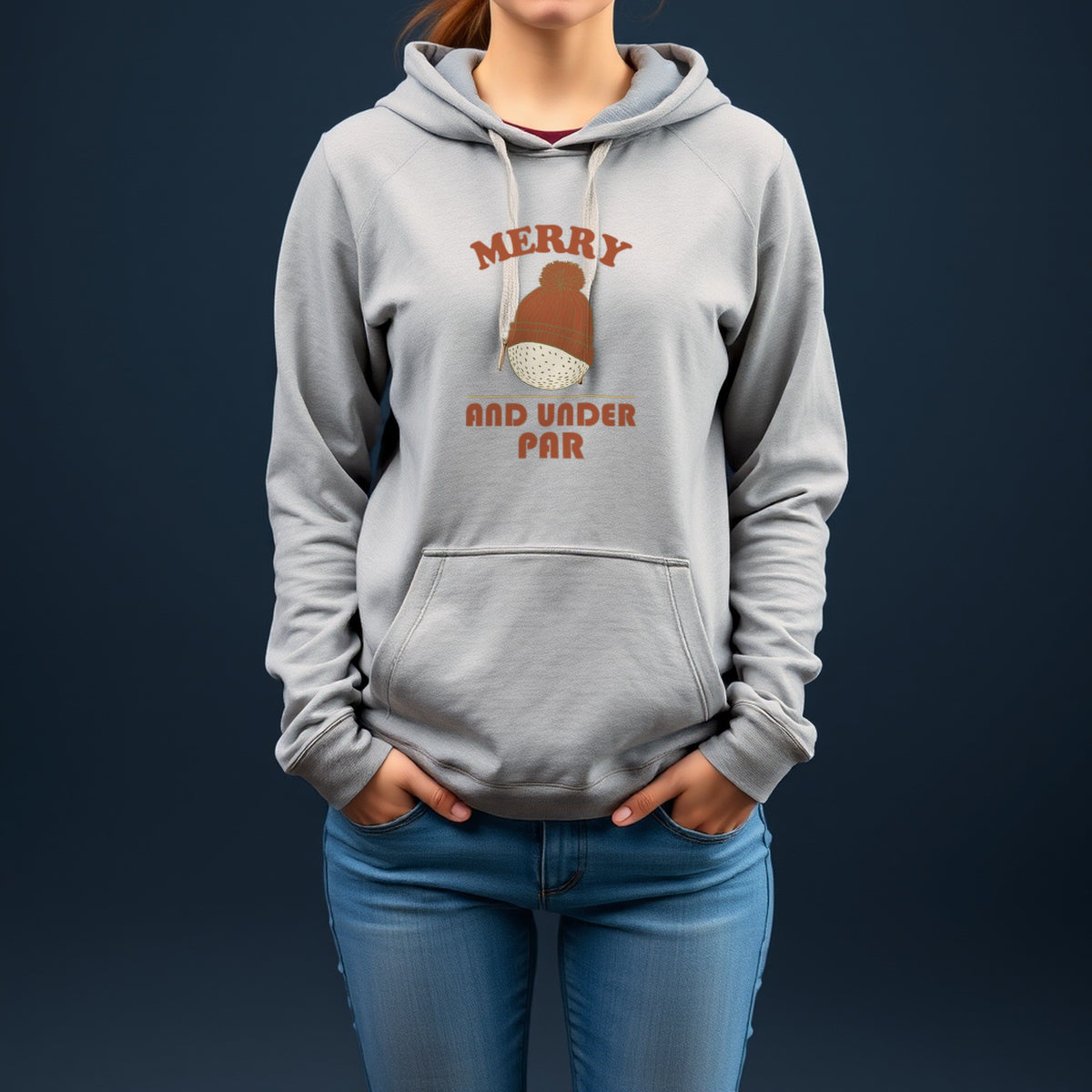 Golf Christmas Hoodie - Merry and Under Par Pullover - photo 3