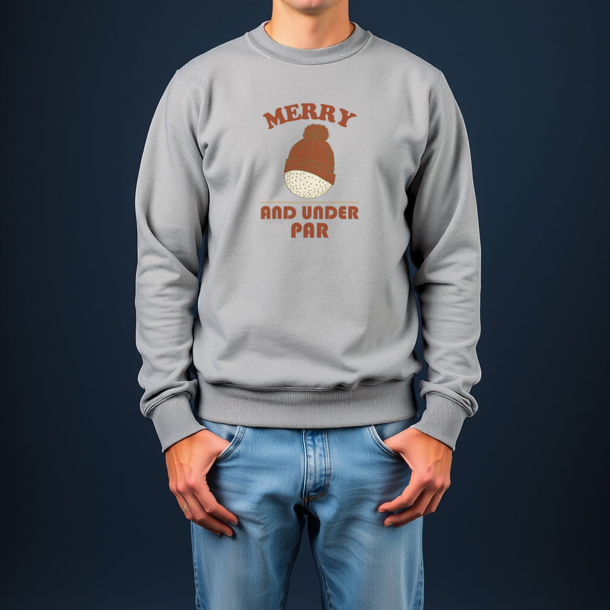 Golf Christmas Sweatshirt - Merry and Under Par Crewneck - photo 4