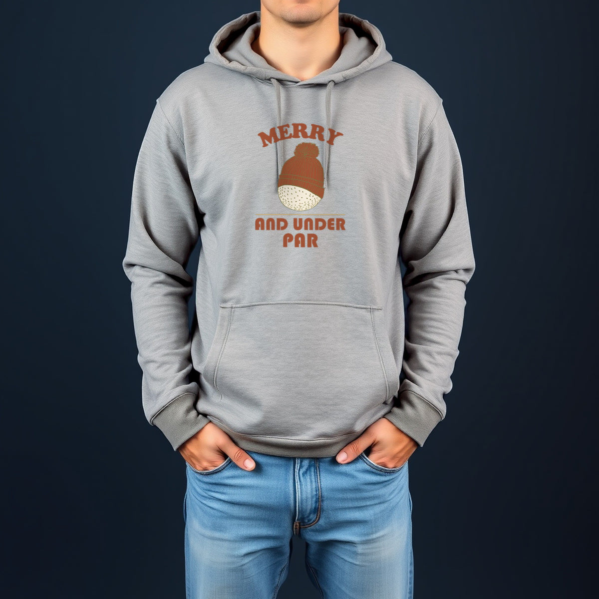 Golf Christmas Hoodie - Merry and Under Par Pullover - photo 2