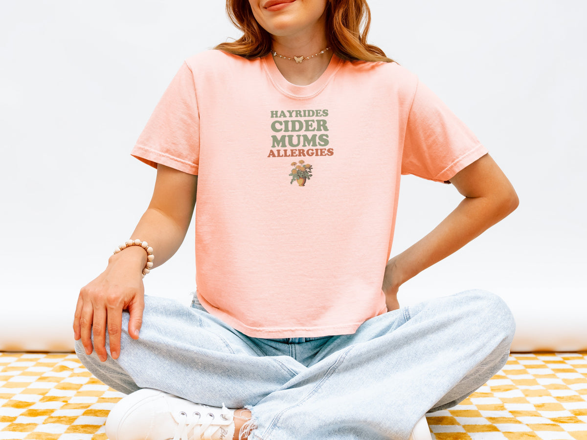 Allergy Sufferer Fall Shirt - Hayrides Cider Mums Allergies Women's - photo 3
