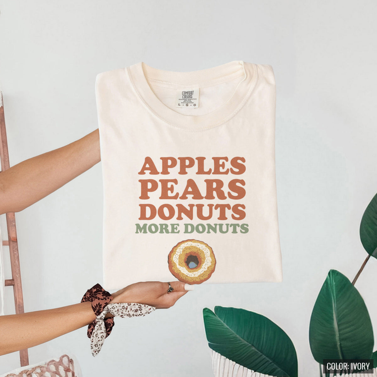 Cider Donut Lover Fall Shirt - Apples Pears Donuts More Donuts Tee - photo 3