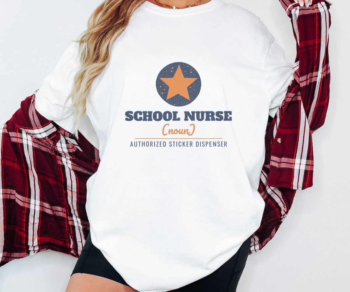 Stickers Shirt - School Nurse Authorized Sticker Dispenser - photo 2