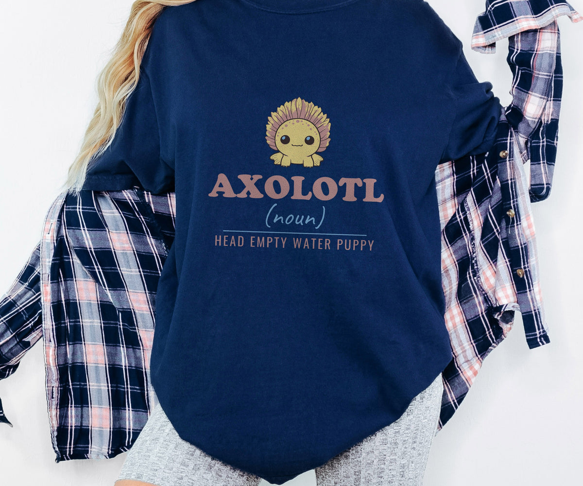 Axolotl Owner Shirt - Axolotl Head Empty Water Puppy Tee - photo 1