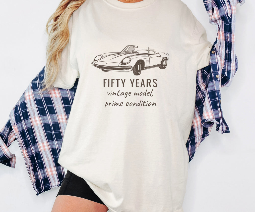 50th Birthday Gifts Shirt - Fifty Years Vintage Model Prime Condition - photo 2