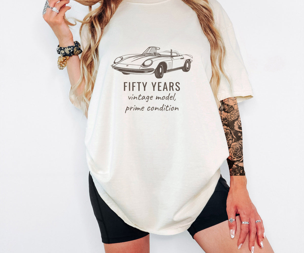 50th Birthday Gifts Shirt - Fifty Years Vintage Model Prime Condition - photo 3