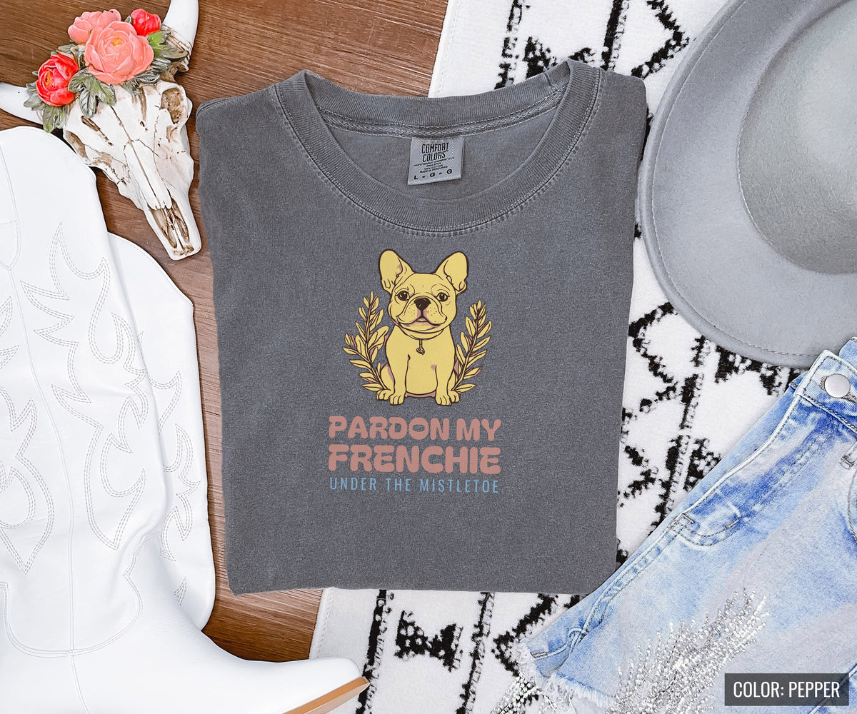 French Bulldog Owner Christmas Shirt - Pardon My Frenchie Under the - photo 3