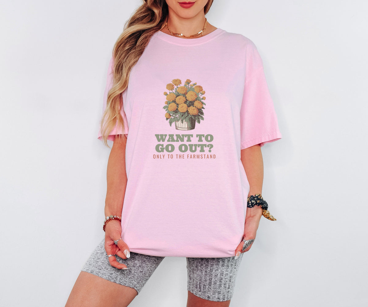 Introvert Fall Shirt - Want to Go out? Only to the Farmstand Tee - photo 3
