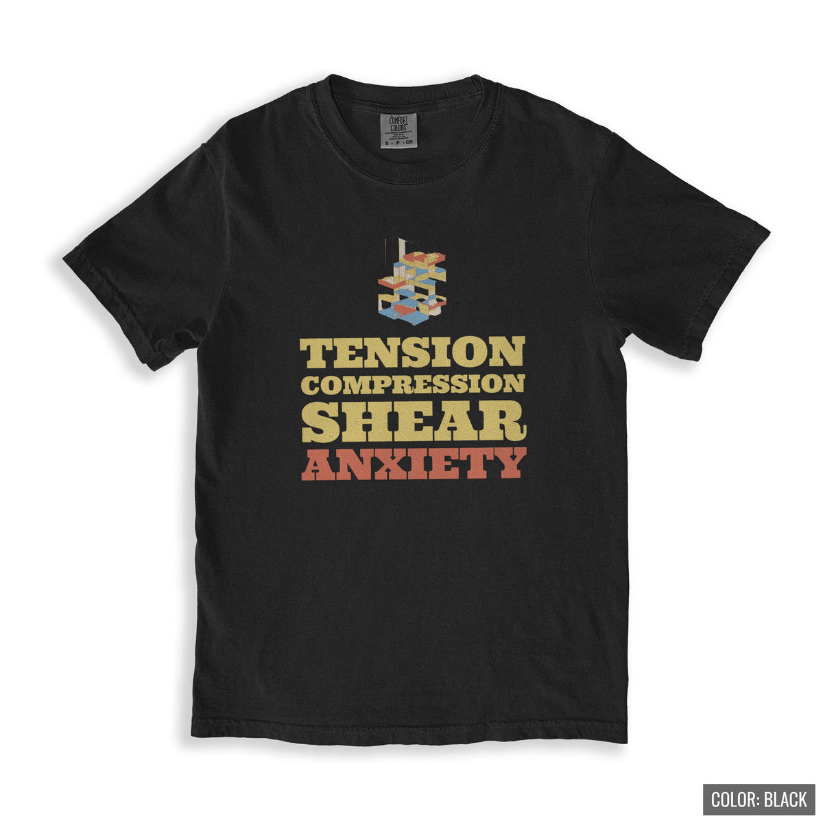 Mechanical Engineer Shirt - Tension Compression Shear Anxiety Tee - photo 3