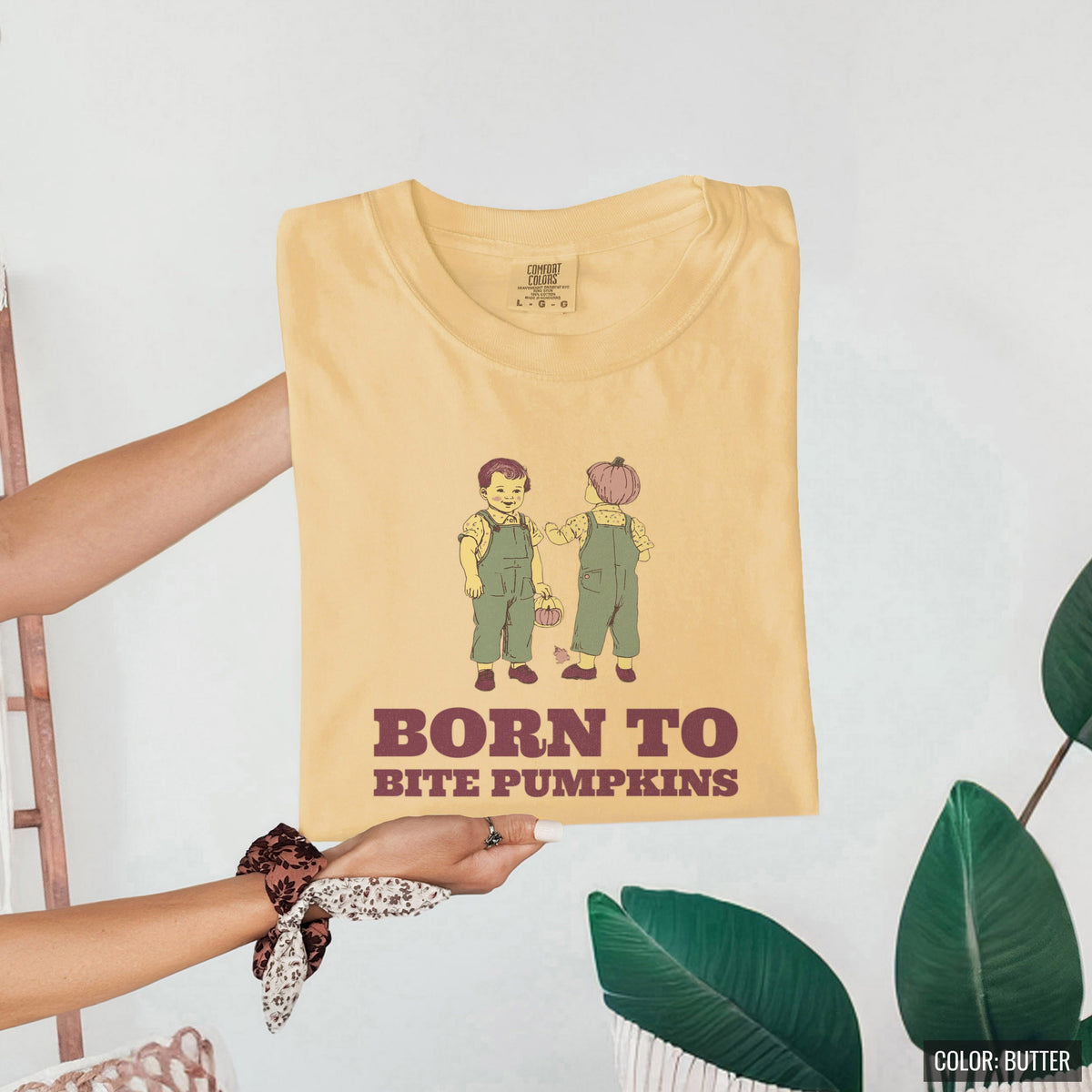 Pumpkin Patch Halloween Shirt - Born to Bite Pumpkins Tee - photo 3