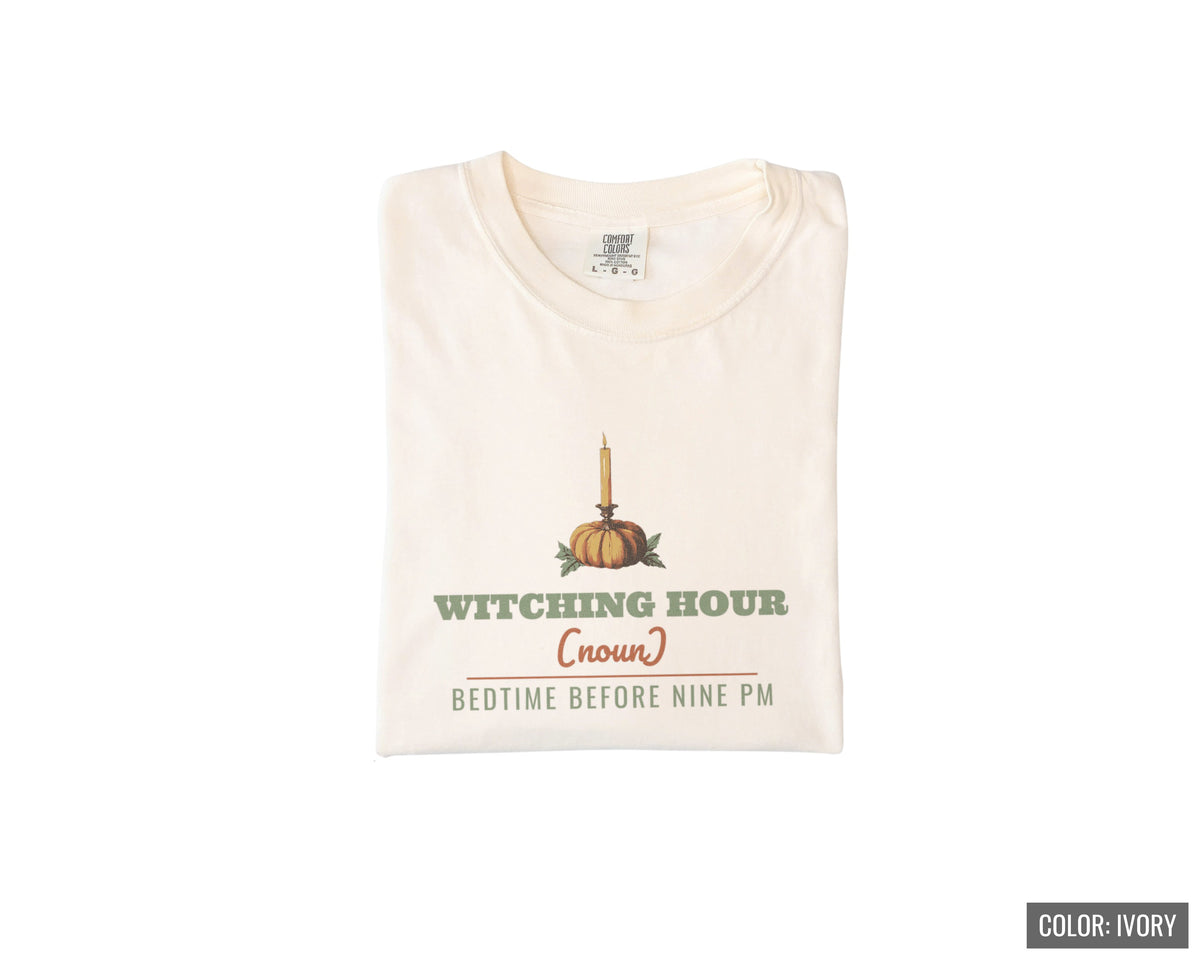 Vintage Halloween Shirt - Witching Hour Bedtime Before Nine Pm - photo 9