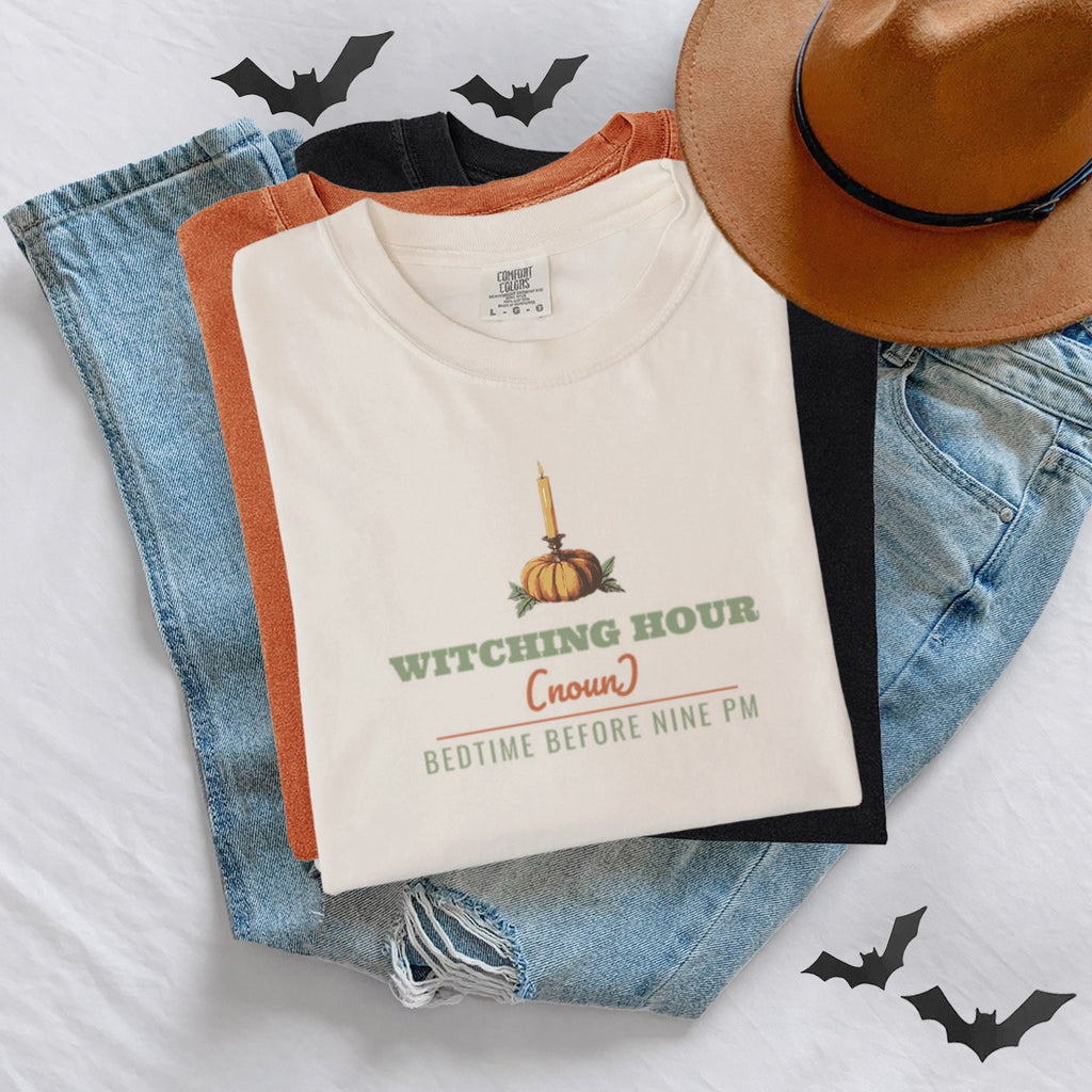 Vintage Halloween Shirt - Witching Hour Bedtime Before Nine Pm - photo 2