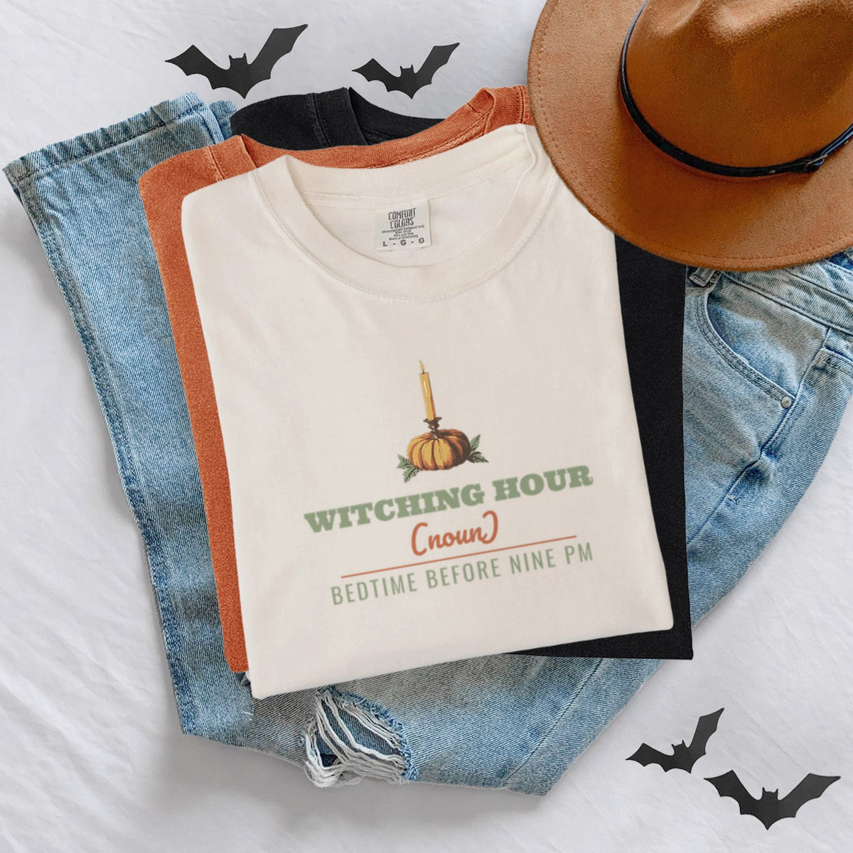 Vintage Halloween Shirt - Witching Hour Bedtime Before Nine Pm - photo 2