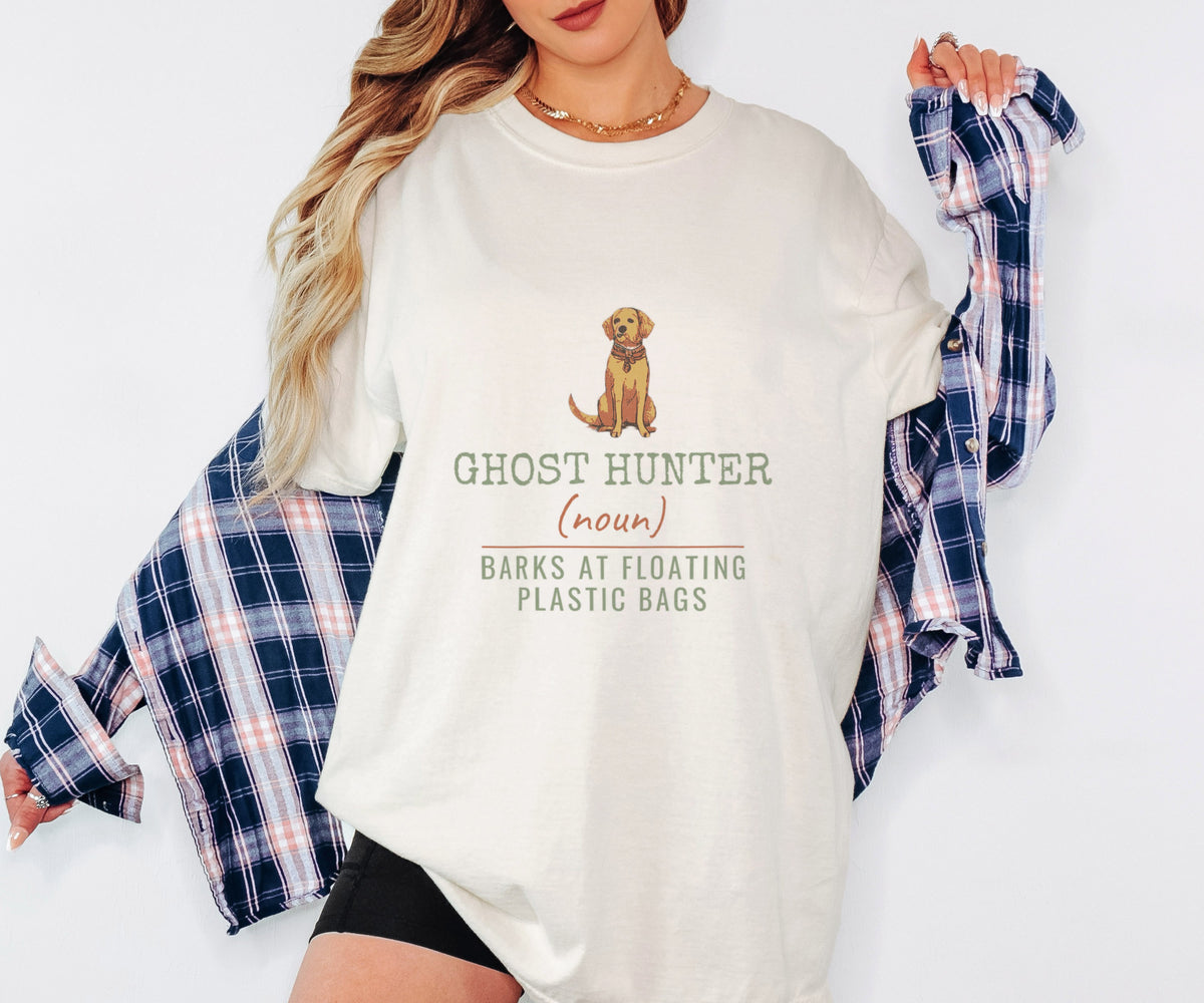 Dog Mom Halloween Shirt - Ghost Hunter Barks at Plastic Bags - photo 5