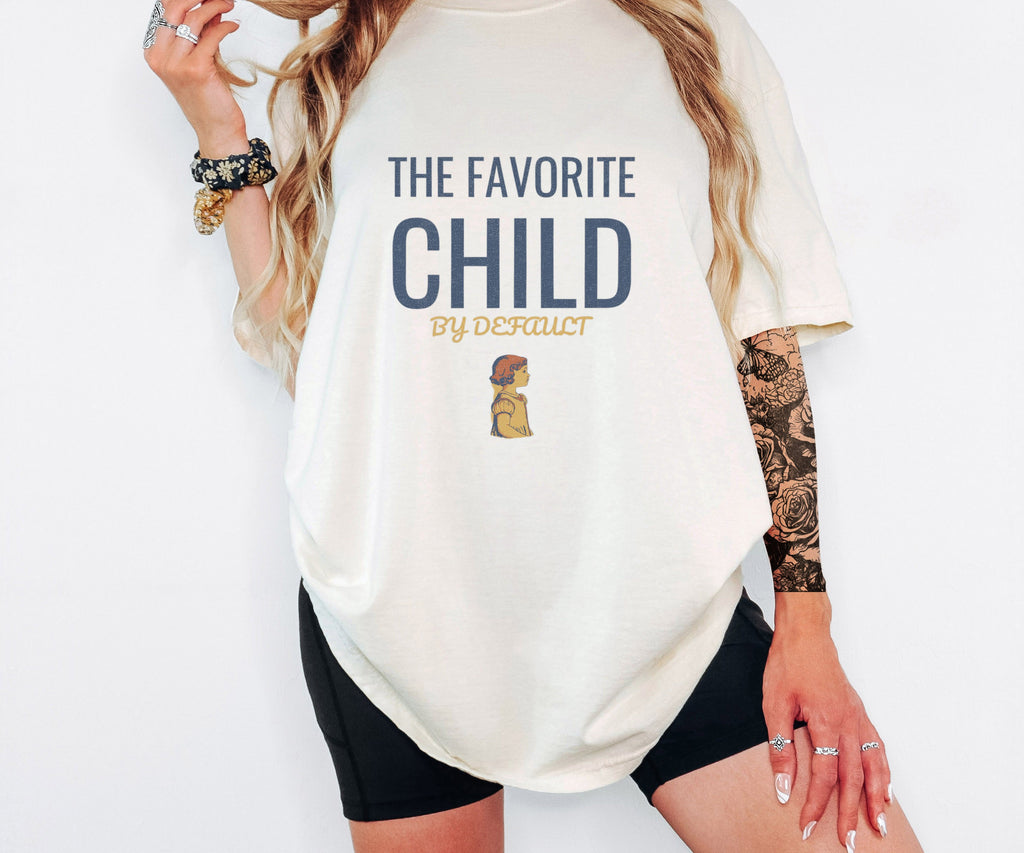 Funny Sibling Shirt - The Favorite Child by Default - Sibling Gift - photo 2