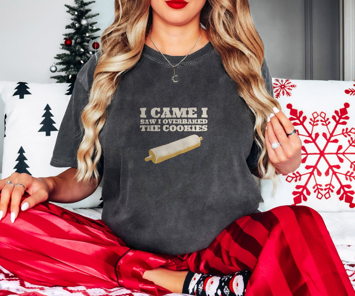 Funny Christmas Baker Shirt - I Came I Saw I Overbaked the Cookies Tee - photo 2