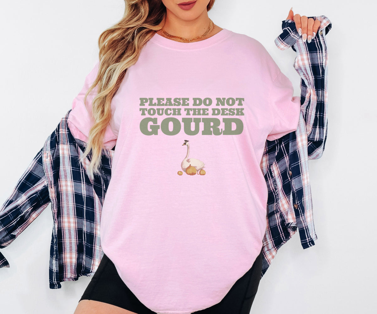Elementary Teacher Fall Shirt - Please Do Not Touch the Desk Gourd Tee - photo 2