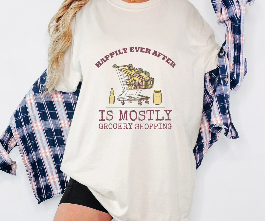 Couple Shirt - Happily Ever After is Mostly Grocery Shopping - photo 2