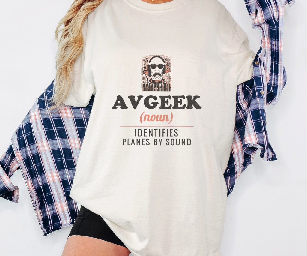 Avgeek Identifies Planes by Sound Shirt Plane Spotter Tee - photo 2