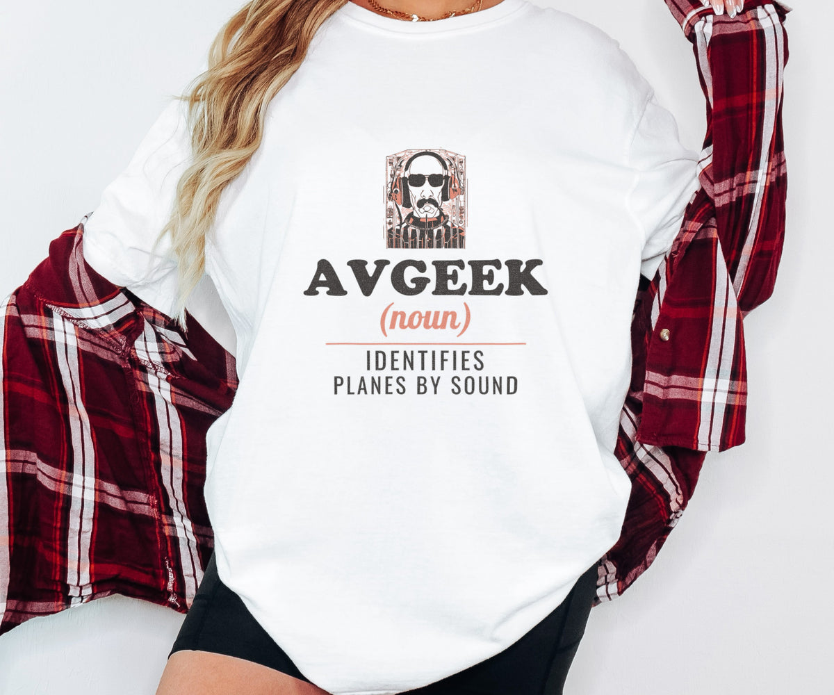 Avgeek Identifies Planes by Sound Shirt Plane Spotter Tee - photo 4