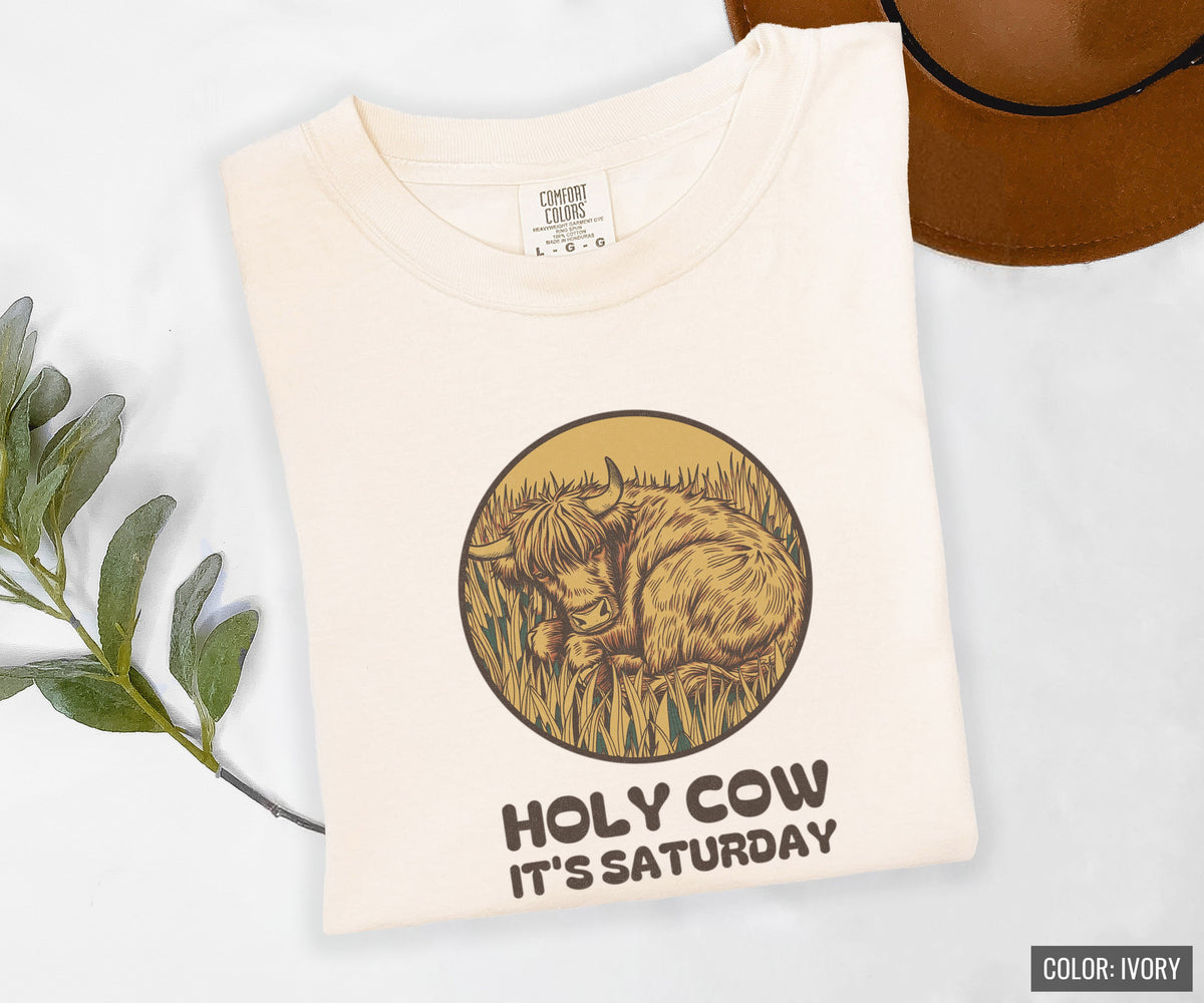 Hobby Rancher Shirt - Holy Cow It's Saturday Tee - photo 4