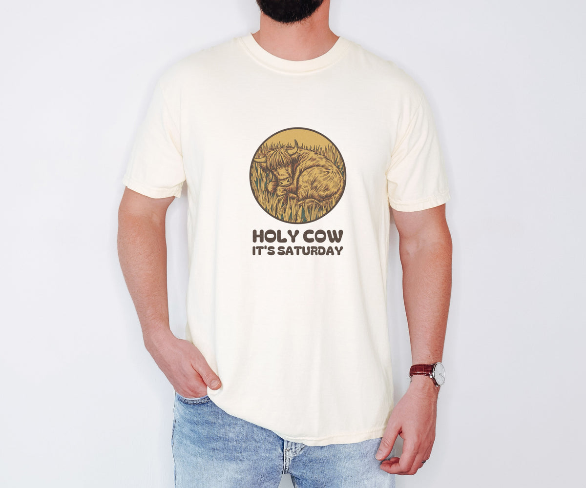 Hobby Rancher Shirt - Holy Cow It's Saturday Tee - photo 1