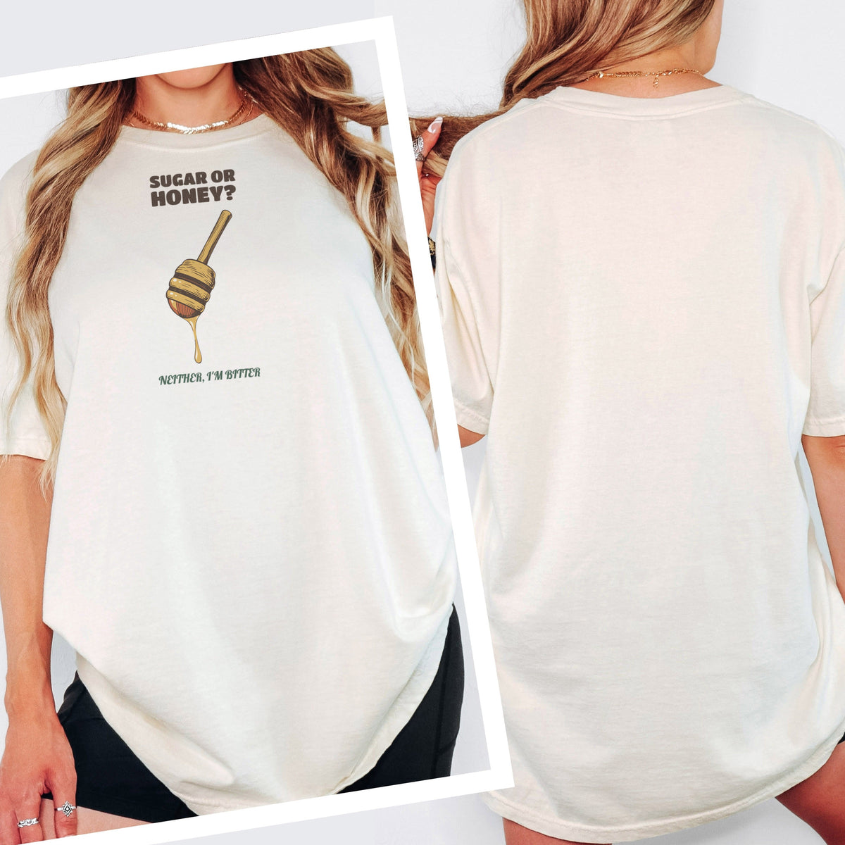 Tea Drinker Shirt - Sugar or Honey? Neither I'm Bitter Tee - photo 2
