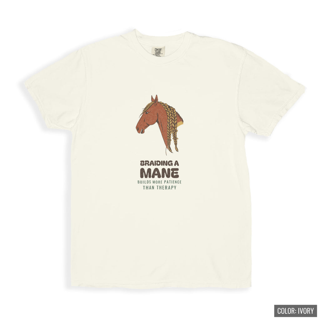Women's Horse Braiding Shirt - Braiding a Mane Builds More Patience - photo 6
