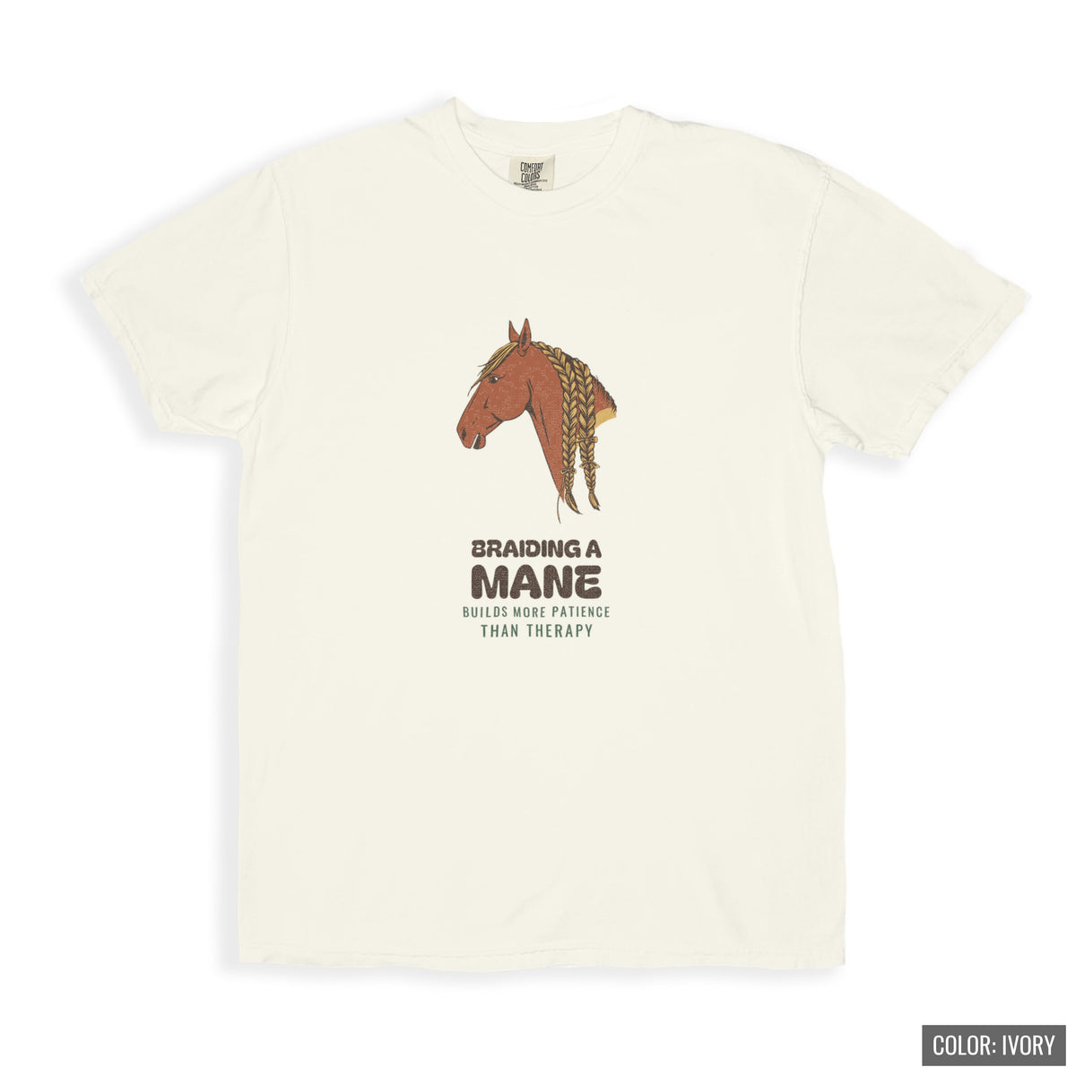 Women's Horse Braiding Shirt - Braiding a Mane Builds More Patience - photo 6