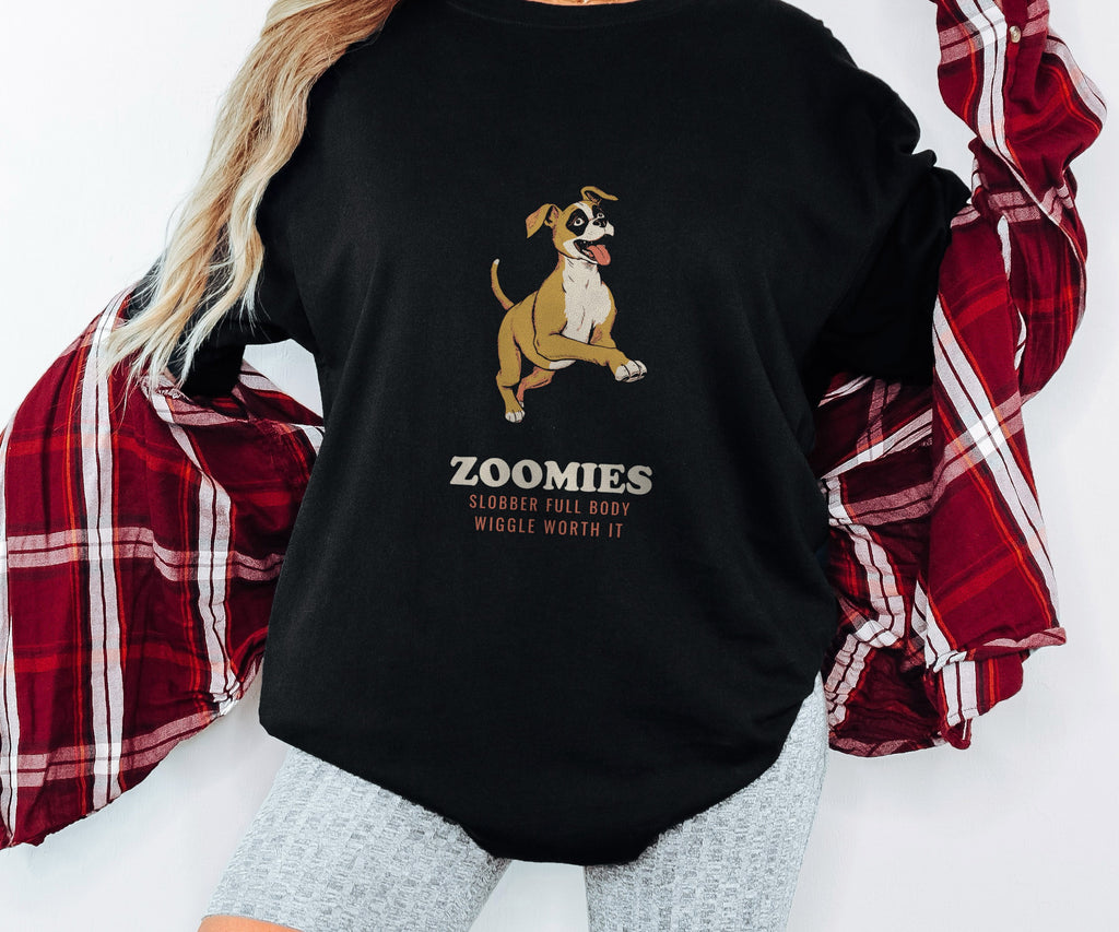 Funny Zoomies Slobber Full Body Wiggle Worth It Shirt Tee - photo 1