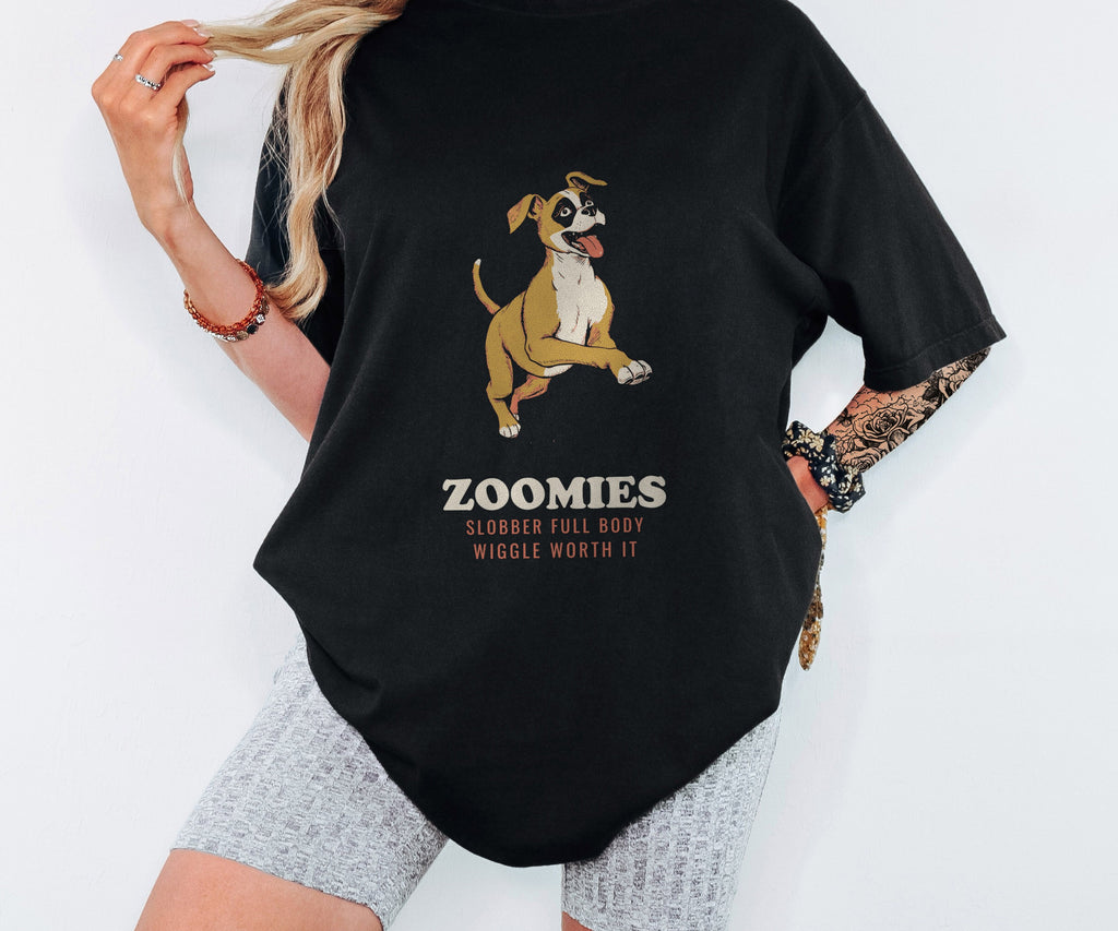 Funny Zoomies Slobber Full Body Wiggle Worth It Shirt Tee - photo 2