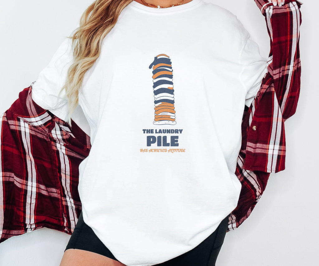 Mom Life Shirt - The Laundry Pile Has Achieved Altitude Tee - photo 3