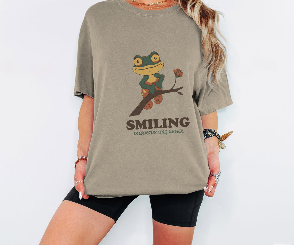 Smiling is Exhausting Work. Shirt Teacher Tee - photo 2