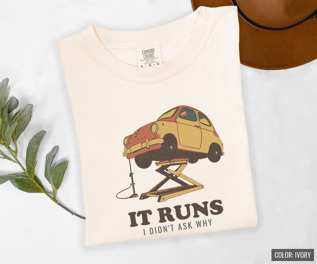 Funny Mechanic Shirt - It Runs I Didn't Ask Why Weekend Mechanic Tee - photo 4