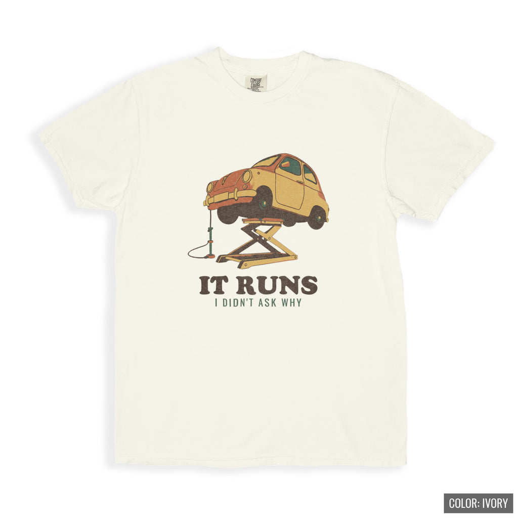 Funny Mechanic Shirt - It Runs I Didn't Ask Why Weekend Mechanic Tee - photo 3
