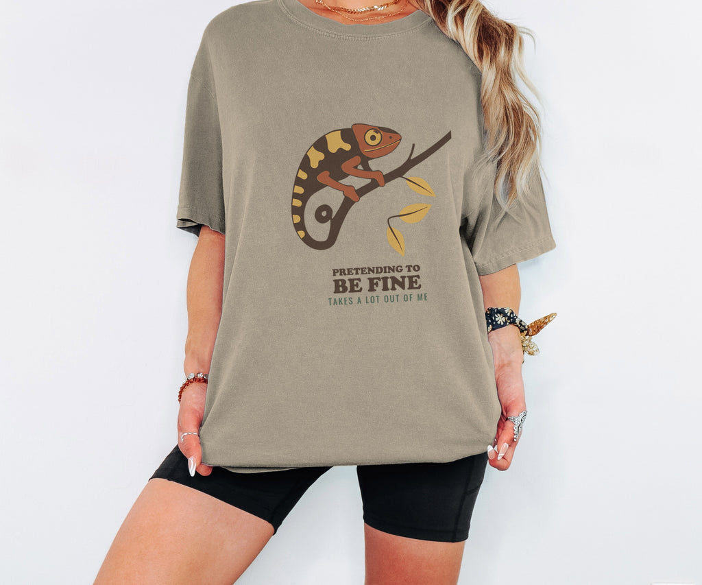 Pretending to Be Fine Takes a Lot out of Me Shirt Tee - photo 4