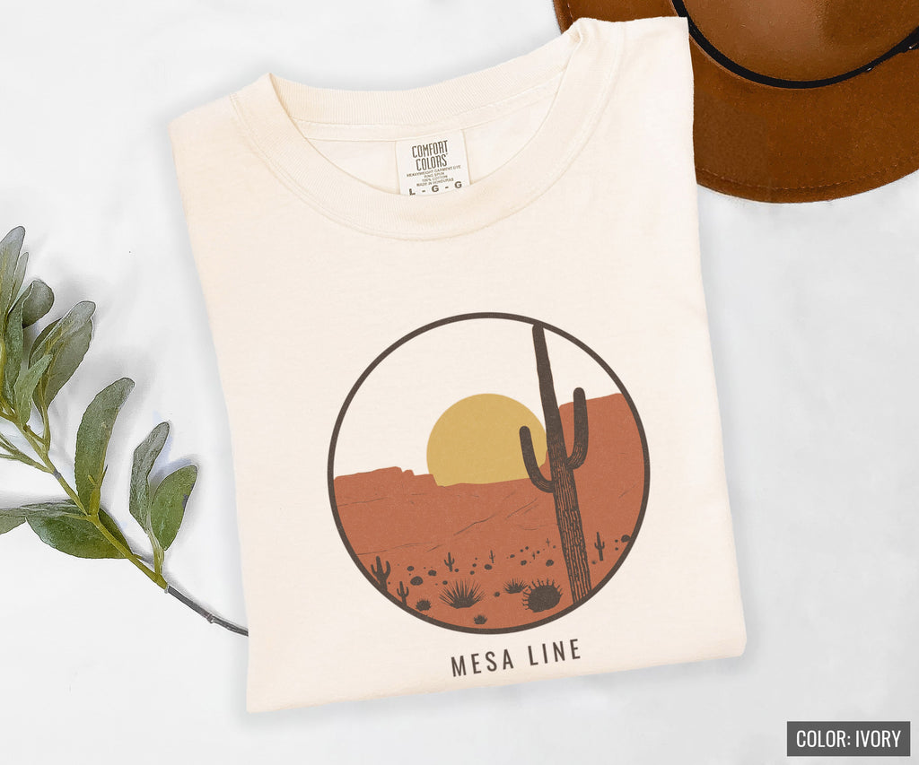 Minimalist Landscape Lover Shirt - Mesa Line Tee - photo 2