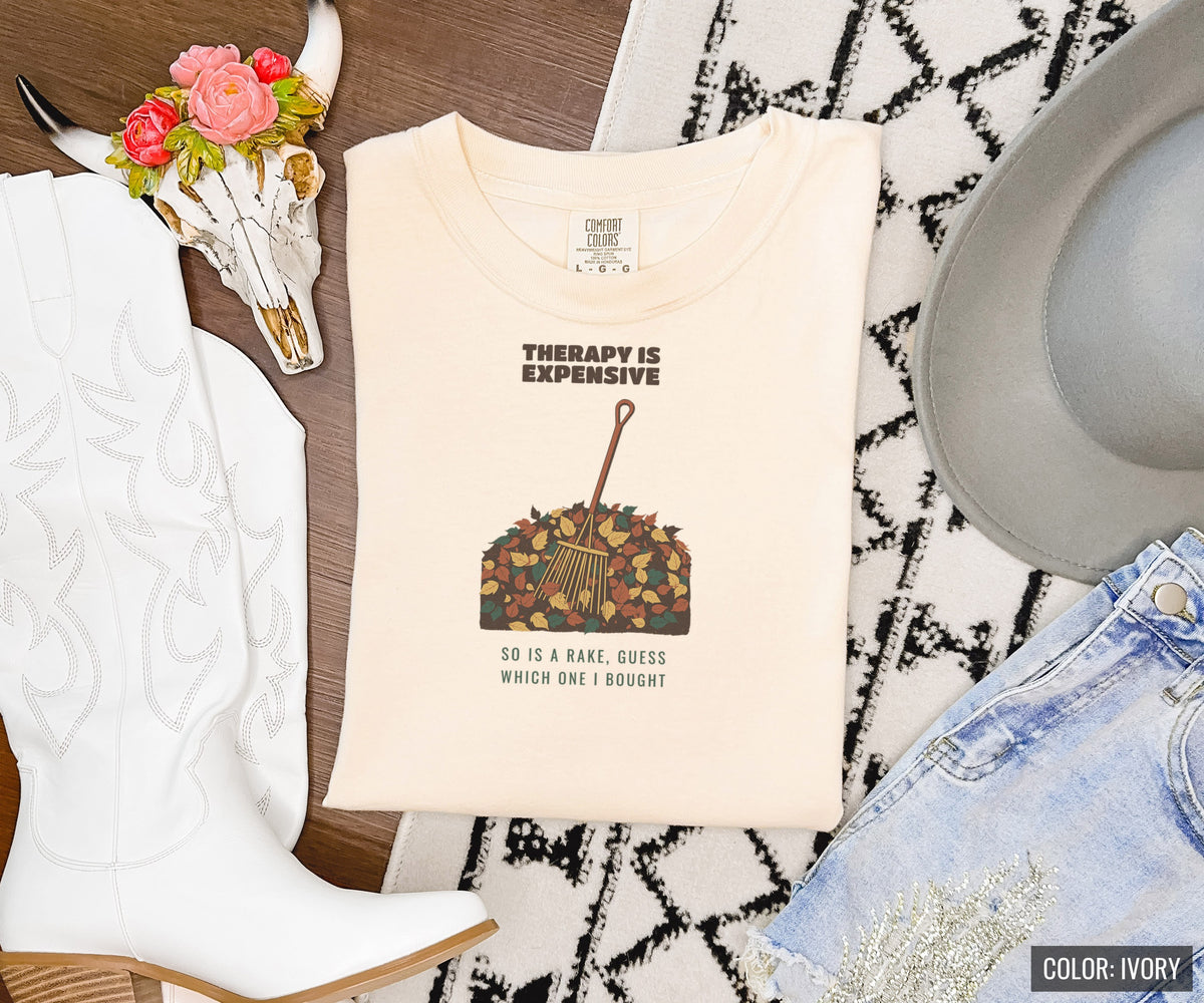 Men's Reluctant Gardener Fall Shirt - Therapy is Expensive Tee | - photo 3