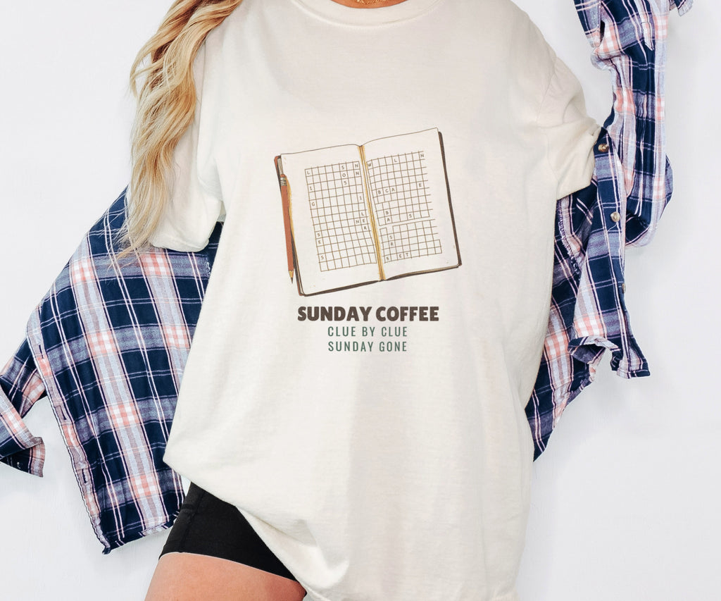 Funny Sunday Coffee Clue by Clue Sunday Gone Shirt Tee - photo 2