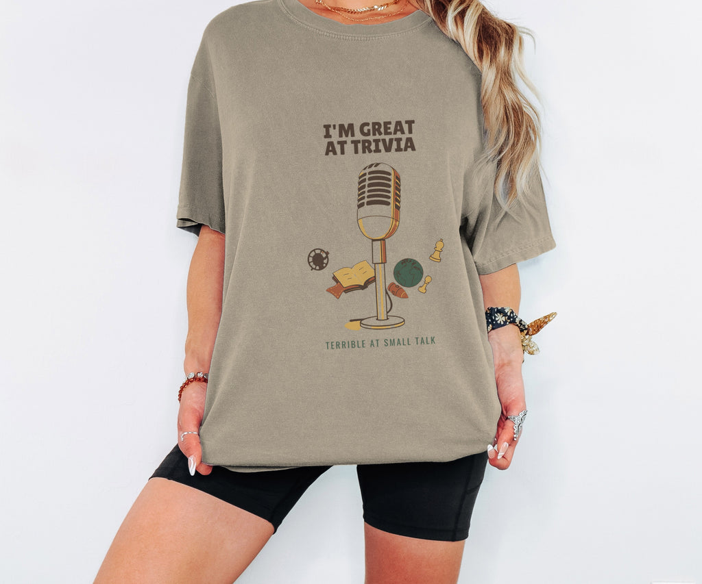 I'm Great at Trivia Terrible at Small Talk Shirt Tee - photo 4