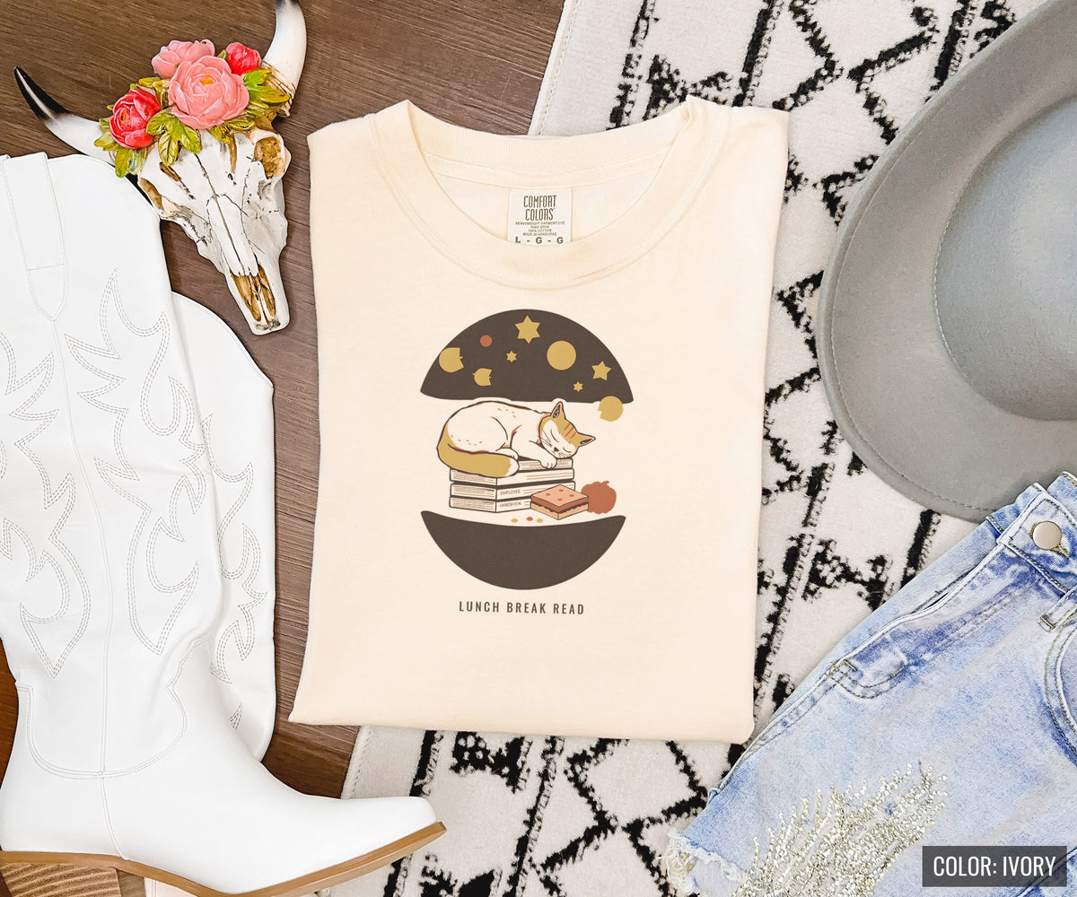 Women's Office Humor Shirt - Lunch Break Read Tee - photo 5