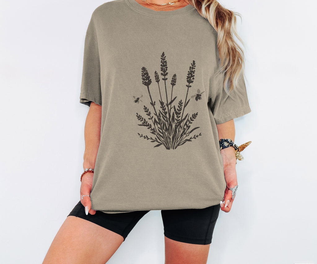 Lavender and Bees Shirt Home Gardener Summer Tee - photo 3