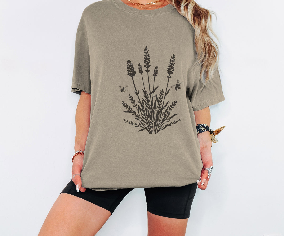 Lavender and Bees Shirt Home Gardener Summer Tee - photo 3
