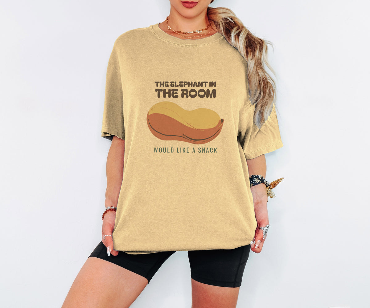 Animal Pun Fan Shirt - The Elephant in the Room Would Like a Snack Tee - photo 6