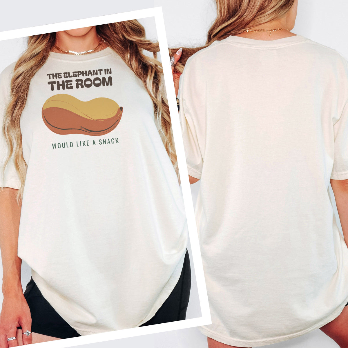 Animal Pun Fan Shirt - The Elephant in the Room Would Like a Snack Tee - photo 3