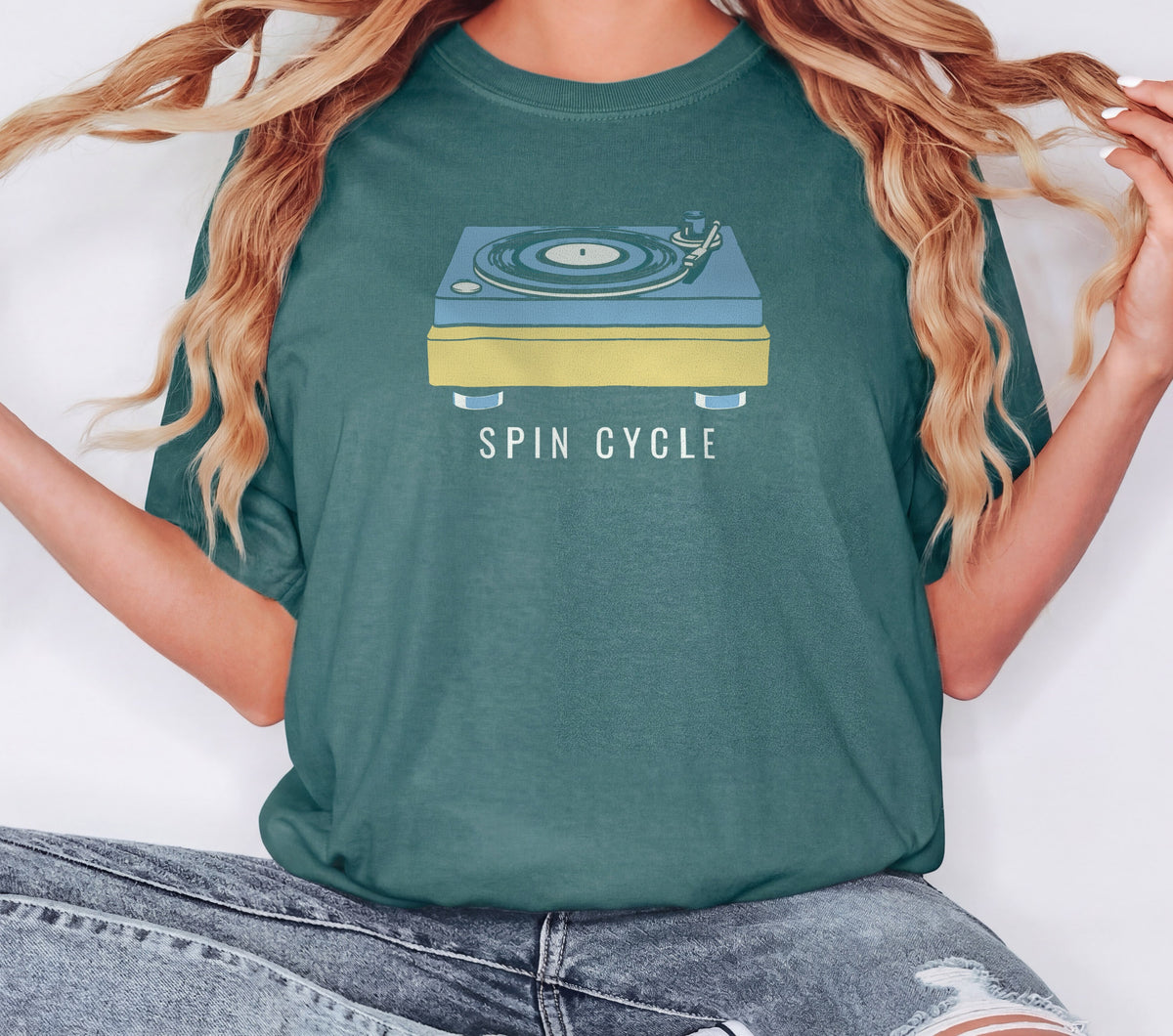 Vinyl Record Shirt - Spin Cycle Record Player Tee for Music Lover - photo 4