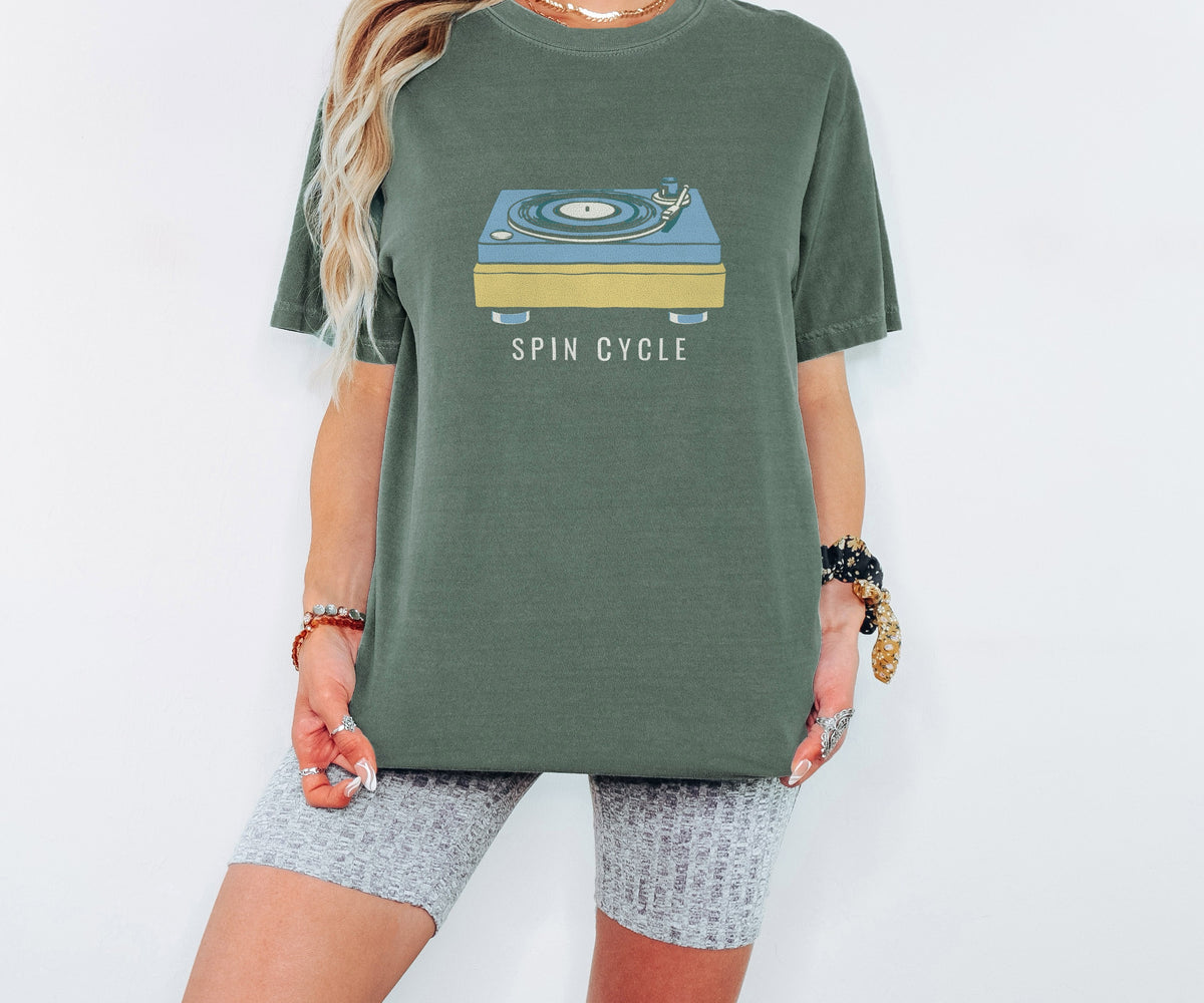 Vinyl Record Shirt - Spin Cycle Record Player Tee for Music Lover - photo 5